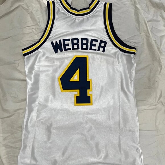 Chris Webber Michigan Jersey Home AUTHENTIC - Picture 3 of 8